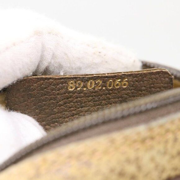 GUCCI Web Sherry Line GG Canvas Shoulder Bag PVC Leather Beige Green - Picture 11 of 16